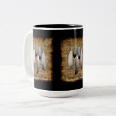 先住民アメリカ平和羽デザイナーマグ ツートーンマグカップ (正面左)