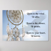 先住民アメリカ引用文聞へ風へ ポスター (正面)