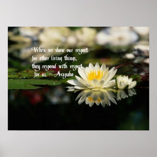 先住民アメリカ引用文 ポスター (正面)