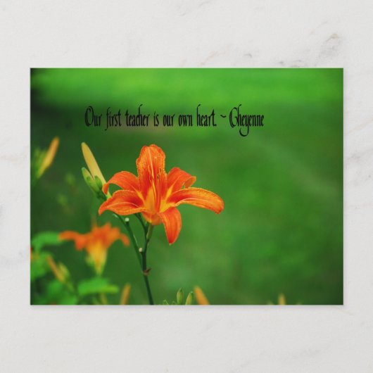 先住民アメリカ引用文 ポストカード (正面)