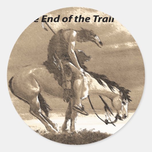 先住民アメリカ引用文 ラウンドシール (正面)