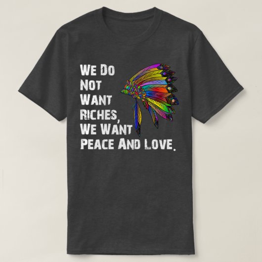 先住民アメリカ引用文(2) Tシャツ (デザイン正面)