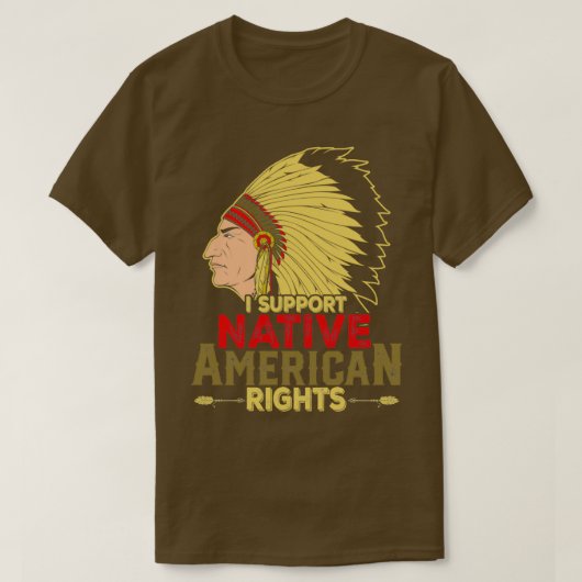 先住民アメリカ引用文Iサポート先住民 Tシャツ (デザイン正面)