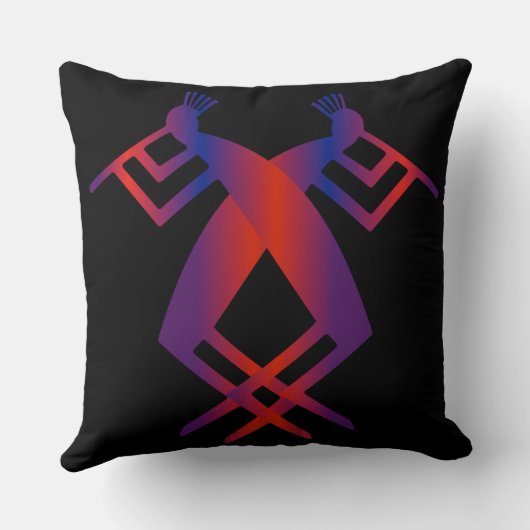 先住民アメリカ抽象芸術ココペリ クッション (裏面)