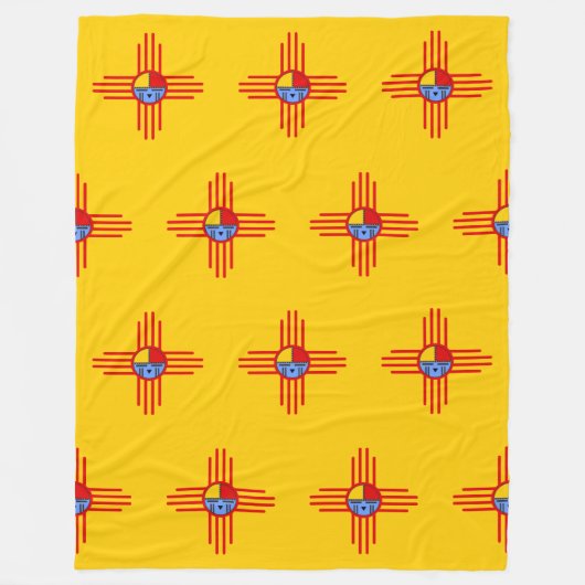 先住民アメリカ文化 – カチナツィアシンボル2 フリースブランケット (正面)