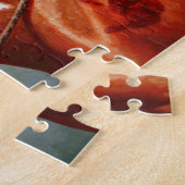 先住民アメリカ栗ピントウォーホース ジグソーパズル (側面)