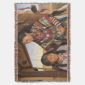 先住民アメリカ毛布 |インディアンストア スローブランケット (正面縦)