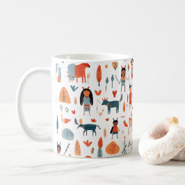 先住民アメリカ民族芸術部族こどもboho コーヒーマグカップ