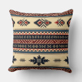 先住民アメリカ民族芸術部族パターンヴィンテージ クッション (正面)