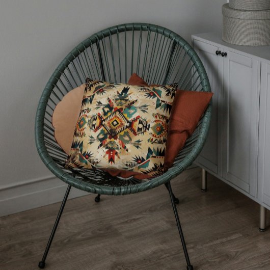 先住民アメリカ民族芸術部族パターンヴィンテージ クッション