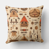 先住民アメリカ民族芸術部族パターンヴィンテージ クッション (裏面)