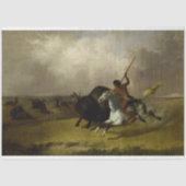 先住民アメリカ狩りバッファローデクページ 薄葉紙 (正面)