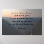先住民アメリカ祈りの言葉素晴らしスピリット救済ミー ポスター (正面)