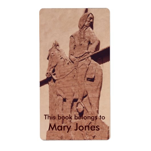 先住民アメリカ蔵書票 ラベル (正面)