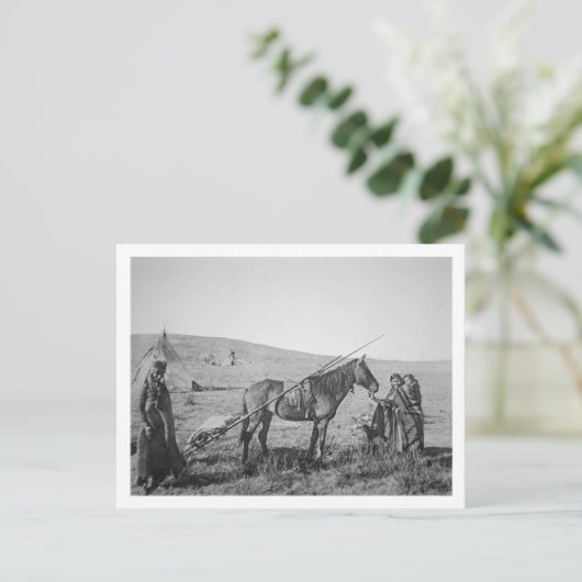 先住民アメリカ西部カナダのクレー族， c.1 ポストカード (スタンド正面)