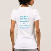 先住民アメリカ賠償金認識度リボンシャツ Tシャツ (裏面)