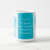 先住民アメリカ賠償金認識度リボンマグカップ コーヒーマグカップ (中央)