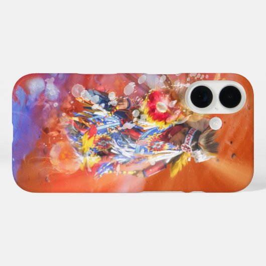 先住民アメリカ踊りオオカミ Case-Mate iPhoneケース (裏面 (横))