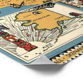 先住民アメリカ部族の民族地図 ポスター (角)