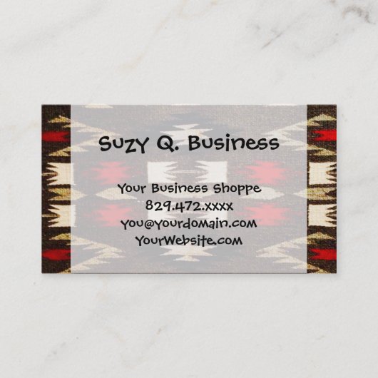 先住民アメリカ部族デザインプリント 名刺 (正面)