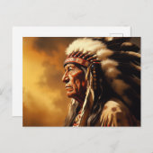 先住民アメリカ長官 ポストカード (正面/裏面)