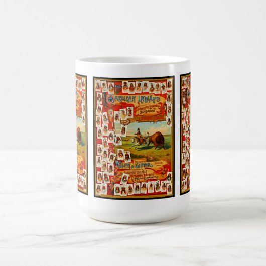 先住民アメリカ50名の有名な部族の長ヴィンテージ コーヒーマグカップ (中央)