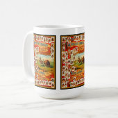 先住民アメリカ50名の有名な部族の長ヴィンテージ コーヒーマグカップ (正面左)