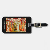 先住民アメリカ50名の有名な部族の長ヴィンテージ ラゲッジタグ (正面横)