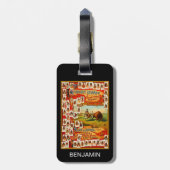 先住民アメリカ50名の有名な部族の長ヴィンテージ ラゲッジタグ (裏面縦)