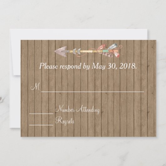 先住民アメリカRSVP 招待状 (裏面)