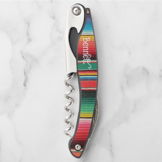 先住民アメリストライプのカパーソナライズされた人 ソムリエナイフ (正面)