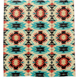 先住民アメリパターン（の模様が）あるカ日が差すこと シャワーカーテン