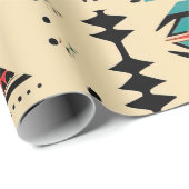 先住民アメリパターン（の模様が）あるカ ラッピングペーパー (ロールコーナー)