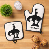 先住民アメリ与えカ感謝してい人 鍋つかみ&鍋敷きセット (トップダウン)