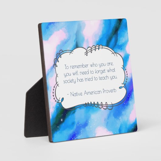 先住民アメリ感動的カ諺ことわざ フォトプラーク (正面)