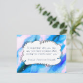 先住民アメリ感動的カ諺ことわざ ポストカード (スタンド正面)