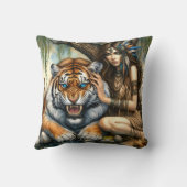 先住民アメリ気にカ人の水虎の女 クッション (裏面)