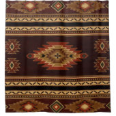 先住民アメリ統一されたカ製織機 シャワーカーテン (正面)