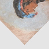 先住民アメリ絵画カの白プルーム 薄葉紙 (詳細)