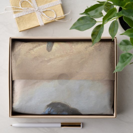 先住民アメリ絵画カの白プルーム 薄葉紙 (ギフト)