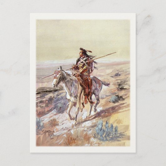 先住民アメリ絵画カ製はがき ポストカード (正面)