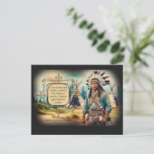 先住民アメリ聞カ国の諺 – 風 ポストカード (スタンド正面)