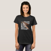 先住民アメリ誇りを持ったカ先住民インディアン羽毛1 Tシャツ (正面フル)