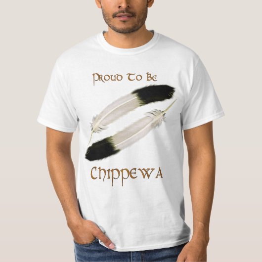 先住民アメリ誇りを持ったカ「TO BE CHIPPEWA」シリーズ Tシャツ (正面)