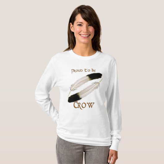 先住民アメリ誇りを持ったカ「TO BE CROW」シリーズ Tシャツ (正面フル)