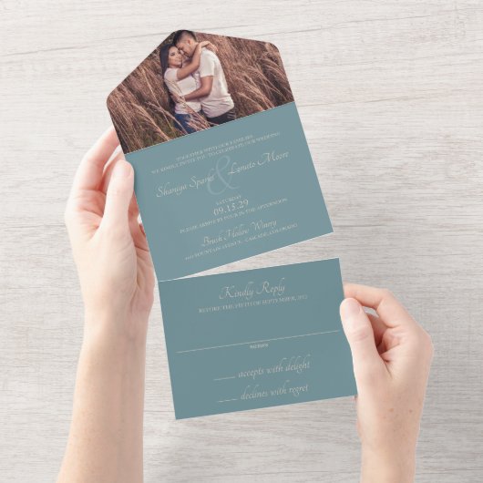 先住民アメ結婚リカの オールインワン招待状 (貼ってはがせる)