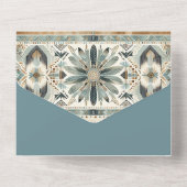 先住民アメ結婚リカの オールインワン招待状 (裏面)