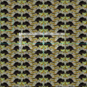 先住民アルマジロ金ゴールド ファブリック (タイル)