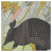 先住民アルマジロ金ゴールド ファブリック (クローズアップ)