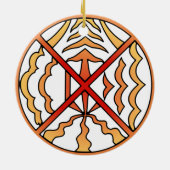 先住民アートオーナメントファースト・ネイションズキープサケ セラミックオーナメント (裏面)